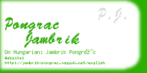 pongrac jambrik business card